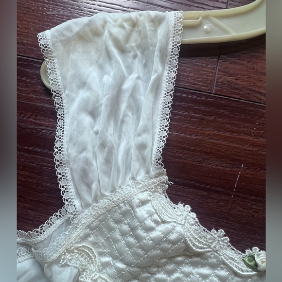 Vintage Miss Elaine Bridal White Sheer Silky Nylon Nightgown Lingerie Medium - Picture 4 of 8